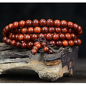 Combo Vòng đeo tay phong Thủy Gỗ Đàn Hương Đỏ Tự Nhiên Brasil, Kèm hộp đựng lót lụa vàng