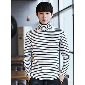 Áo thun Nam tay dài ATN99 Cổ cao trắng - XXL