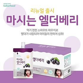 Hộp 10 bịch Nước ép tăng đề kháng cho bé từ quả Elderberry Bebefood Hàn