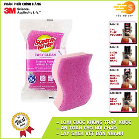Mua Miếng cước rửa chén có mút không trầy xước 115x70mm Scotch-Brite 3M SB-CRH-G1 - Lấy sạch vết bẩn  an toàn nồi chảo  rửa sạch nhanh chóng