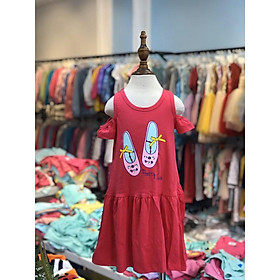 Váy trễ vai bé gái 1-10T. Chất liệu cotton mềm mịn, thoáng mát. Thương hiệu LITIBABY