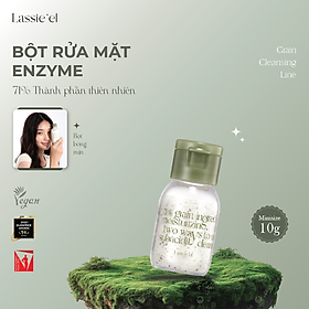 Bột rửa mặt tẩy tế bào chết Enzyme Lassie’el Hàn Quốc 10g - Thuần chay giúp làm sạch sâu, ẩm mịn