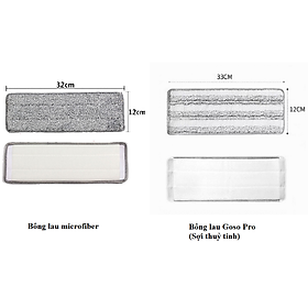 Bông Lau Nhà Thay Thế 2 Đầu Gài Cho Cây Lau Nhà Tự Vắt 32x12cm