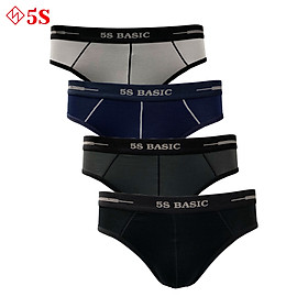 Set 4 Quần Lót Nam 5S (5BF020-05TG) Cạp 2,5cm Chất Liệu Cotton Cao Cấp