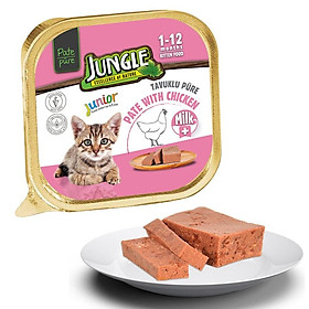 Pate Vị Gà Cho Mèo Con Jungle Kitten Chicken Paste Hộp 100g - Xuất Xứ Pháp