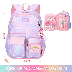 Ba lô học sinh bé gái siêu nhẹ chống nước cao cấp phong cách mới - BEE GEE HS9056G