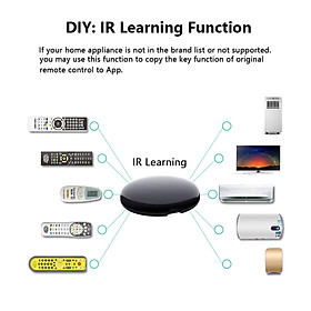 IR Remote Control for Alexa Google Home for TV DVD AC STB etc 6.4cm round
