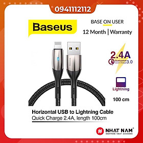 Mua Cáp sạc nhanh Baseus Horizontal dành cho iPhone iPad 2.4A - Hàng Chính Hãng
