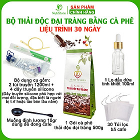Bộ thải độc đại tràng bằng cà phê (Bộ 30 ngày) thải độc cà phê giúp làm sạch đại tràng, thải độc gan, hỗ trợ hệ tiêu hóa khỏe mạnh