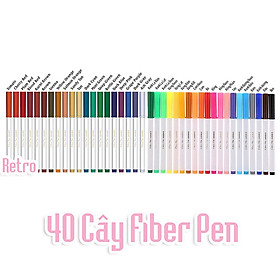 Combo Bút lông màu Fiber Pen Retro Thiên Long Colokit 40/56/60/67/96 màu rửa được an toàn sử dụng tô màu, vẽ tranh, calligraphy