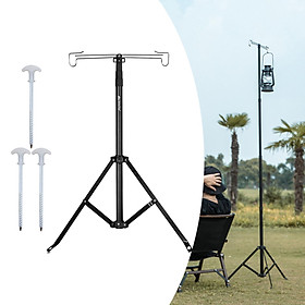 Camping Lantern Post Camping Pole Hanger Outdoor Light Post for Outside Picnic Barbecue