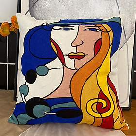 Phong Cách Mới Thêu Trừu Tượng Vỏ Gối Đệm Có Picasso Trang Trí Ném Gối Có Cho Ghế Sofa Xe Vỏ Gối