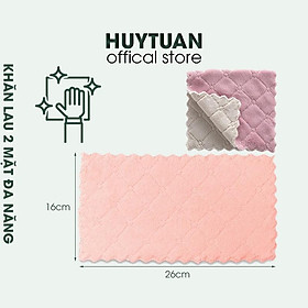 Mua Combo 10 khăn lau tay  lau bát đĩa  rửa chén  lau nhà bếp 2 mặt siêu thấm (KLT04) - Hàng nhập khẩu