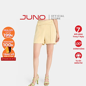 Quần Short Nữ Thời Trang JUNO Dằn Ly Cạp Cách Điệu JNQSH016