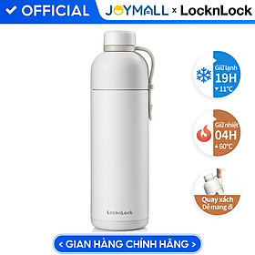 Bình giữ nhiệt Lock&Lock Belt Bottle LHC4267 490ml - Hàng chính hãng có quai xách, miệng rộng có thể cho đá - JoyMall