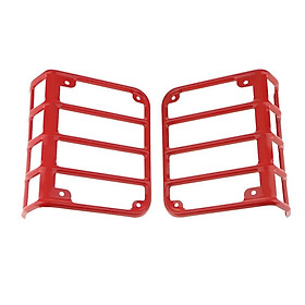 2Pcs Front Guard Rear Tail Light Cover for 2007-2016 Jeep Wrangler
