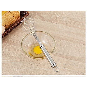 Cây đánh trứng Inox 304 cao cấp - 29.5x5cm - 37.9g