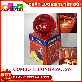 Combo 10 bóng úm bóng sưởi bóng hồng ngoại sưởi ấm gia súc gia cầm vật nuôi 45W 75W-Giadung24h