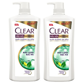 Combo 02 Dầu Gội Hỗ Trợ Trị Gàu Clear Mát Lạnh Bạc Hà