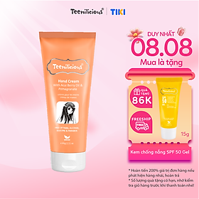 Kem Dưỡng Da Tay Teenilicious Hand Cream With Acai Berry Oil & Pomegranate Dưỡng Ẩm Sáng Mịn - 60g