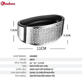 Mua Dụng cụ nghiền tỏi cầm tay Inox cao cấp - Dụng cụ dập ép tỏi bằng tay thông minh KooBee (NB34)
