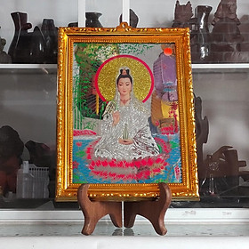 Mua Bài vị Mẹ Quan âm 28 35cm(liễng thờ khung vàng