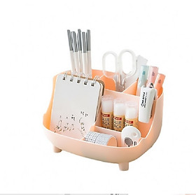 Khay Kệ Mini Để Bàn Đựng Mỹ Phẩm Phụ Kiện Vật Dụng Gồm 6 Ngăn Chất Liệu Nhựa ABS