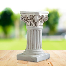 Roman Pillar Statue Figurine White Pedestal Stand for Living Room Decoration
