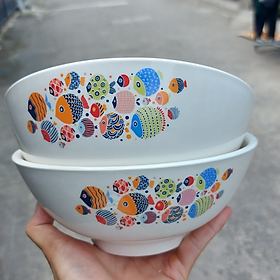 Mua Set 06 Tô Sứ cao cấp Họa Tiết hình cá siêu đẹp 18cm
