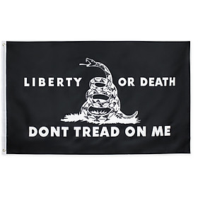 90*150CM Don't Tread On Me Hanging Flag Fade Resistant Double Stitched Tea Party Flags Gadsden Flag
