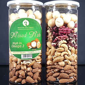 Mixed Nuts 4 Loại Hạt Dinh Dưỡng Macca, Óc Chó Đỏ, Hạnh Nhân