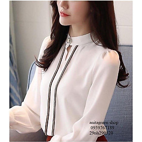Nh290520-ÁO KIỂU PHỐI VIỀN THỜI TRANG
