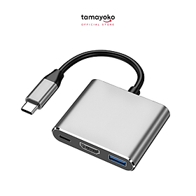 Mua Hub Chuyển Đổi USB Type C 3 in 1 To HDMI  USB 3.0  Cổng Type C Hỗ Trợ Sạc Nhanh PD - Hàng Chính Hãng Tamayoko