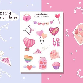 Sticker sheet love is in the air - chuyên dán, trang trí sổ nhật kí, sổ tay | Bullet journal - Unim030