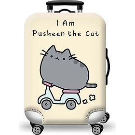 Túi bọc bảo vệ vali -Áo vỏ bọc vali - Mèo và xe đạp