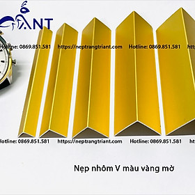 Mua Nẹp V nhôm màu vàng bóng  Nẹp nhôm chữ V  hàng chuẩn dày 1li thanh dài 2m5