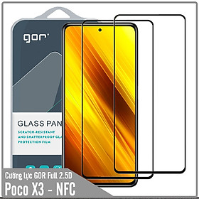 Mua Bộ 2 miếng cường lực GOR Full 2.5D cho Xiaomi Poco X3 NFC - Hàng Nhập Khẩu