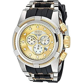 Invicta Men's 0828 Bolt Zeus Reserve Chronograph Mother-Of-Pearl Dial Black Polyurethane Watch