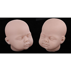 Vinyl Baby Doll Head Sculpt for 22inch Reborn Doll DIY Custom Parts Accessory Making Supplies