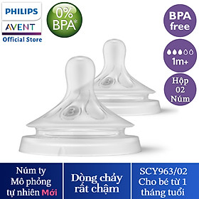 Philips Avent Núm ty mô phỏng tự nhiên mới SCY962/02 SCY963/03 SCY964/02 SCY965/02 SCY966/12