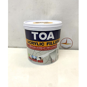 Keo xử lý nứt tường, trám vá lỗ đinh TOA Acrylic Filler 1 kg/Lon