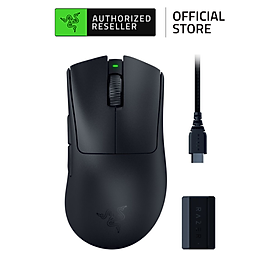 [NEW] Razer DeathAdder V3 Pro Wireless Gaming Mouse + HyperPolling Wireless Dongle (Chuột không dây Gaming + Dongle) (Hàng chính hãng) | 63g Lightweight | Optical Switches Gen-3 | Focus Pro 30K Optical Sensor | 5 Programmable Buttons | 90 Hr Battery 