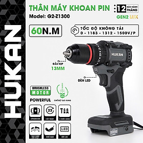 THÂN MÁY KHOAN PIN 21V 13MM BODY G2-Z1300 HUKAN -HÀNG CHÍNH HÃNG