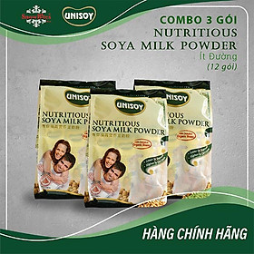 Combo 3 túi bột đậu nành Unisoy - Ít đường 360g