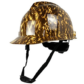 CE EN397 Industrial Carbon Fiber Color Safety Helmets For Engineer Work Construction Head Protection ABS Hard Hat Engirneering Color: Tiger