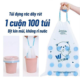 Mua Cuộn 100 Túi Rác Có Quai Rút Tiện Lợi  Siêu Dai Kích Thước 45 x 50 cm  Tự Huỷ Sinh Học Chịu Nhiệt  Tiện Dụng Trong Gia Đình. Kingler 5625