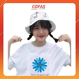 Áo thun ngắn tay ️ FREE SHIP ️ Áo thun hoa cúc xanh