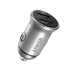 Bộ Tẩu Sạc Nhanh Đa Năng Dùng Cho Xe Hơi Anker Hai Cổng 24W