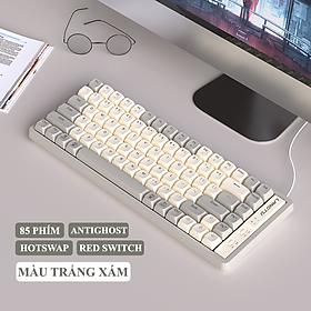 Mua Bàn phím cơ red switch (Golden) LANGTU GK85 với nhiều chế độ đèn led cực đẹp và có hotswap có thể thay switch theo sở thích - Hàng Chính Hãng
