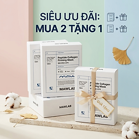 Mặt Nạ Dưỡng Da Săn Chắc MAWLAB PEPTIDE COLLAGEN FIRMING MASK - Hộp 10 Miếng